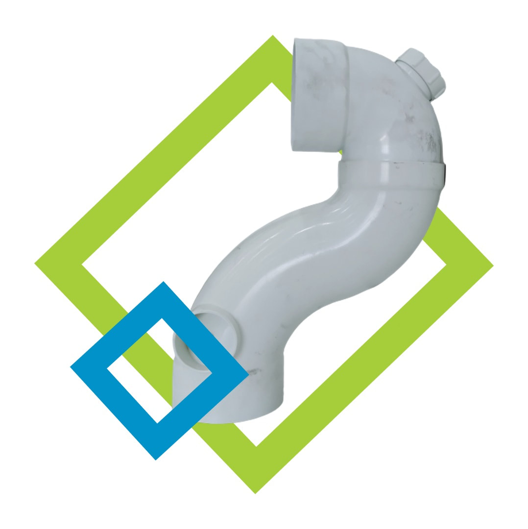 uPVC P trap with inspection opening