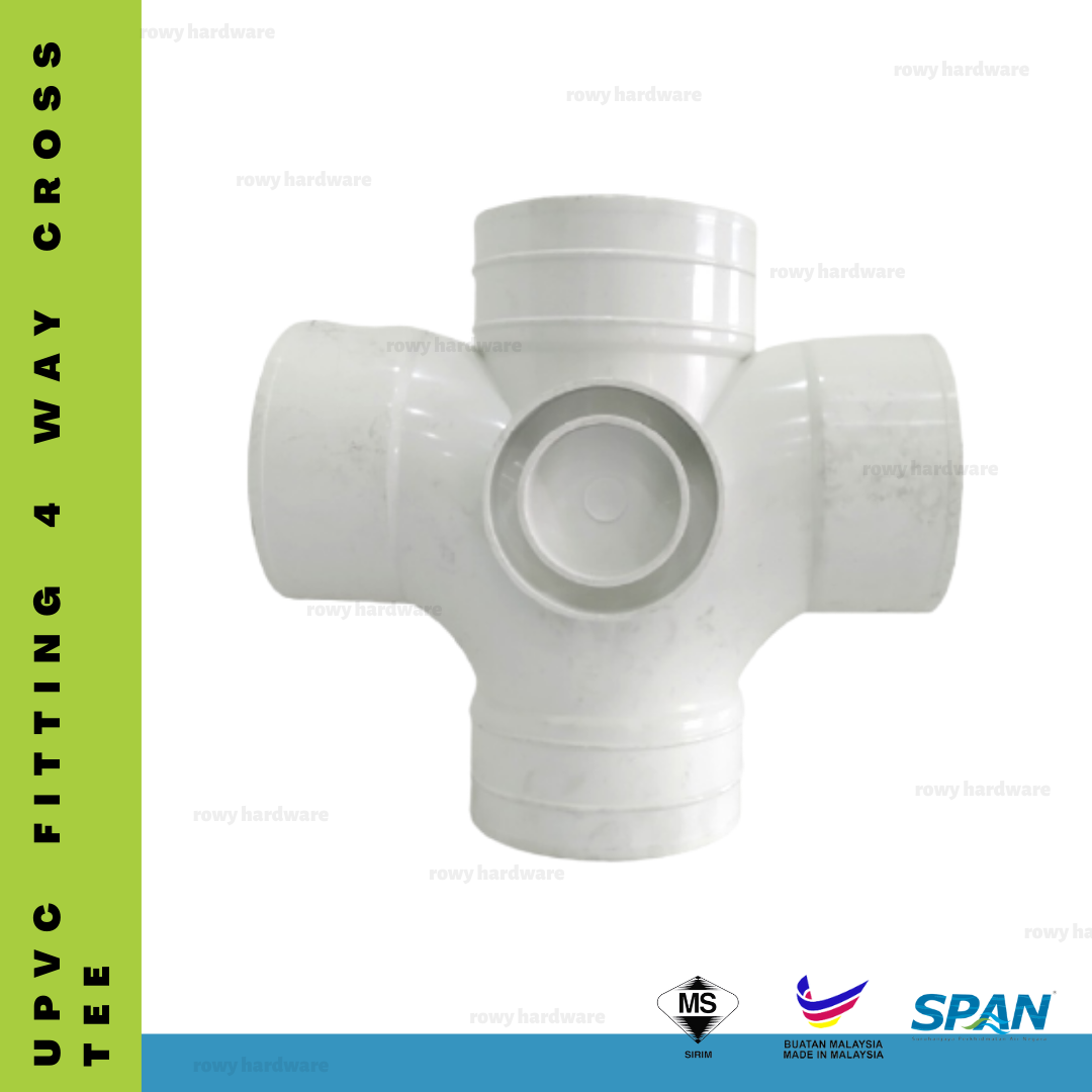4 way cross tee u pvc fitting 4