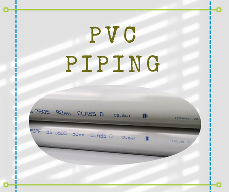 pvc piping 5.8 meter  class D/ pvc hardware 