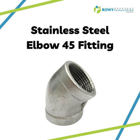 Stainless steel 45-degree elbow