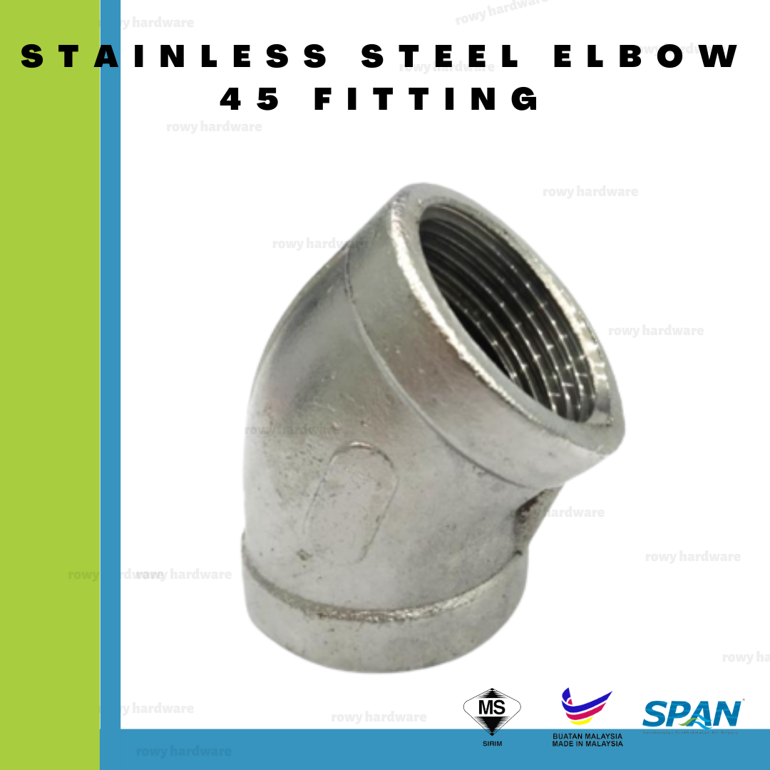3 inch stainless steel 45 degree elbow
