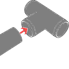 tee pvc pipe fitting 15mm