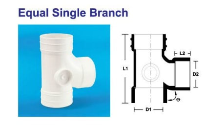 UPVC tee equal 